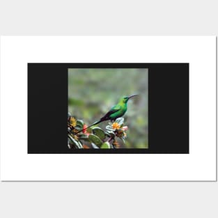 Gorgeous Malachite Sunbird | African Wildlife Posters and Art